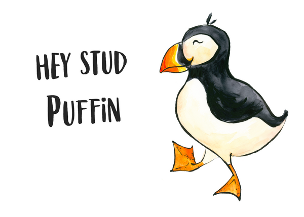 Hey Stud Puffin Card C105