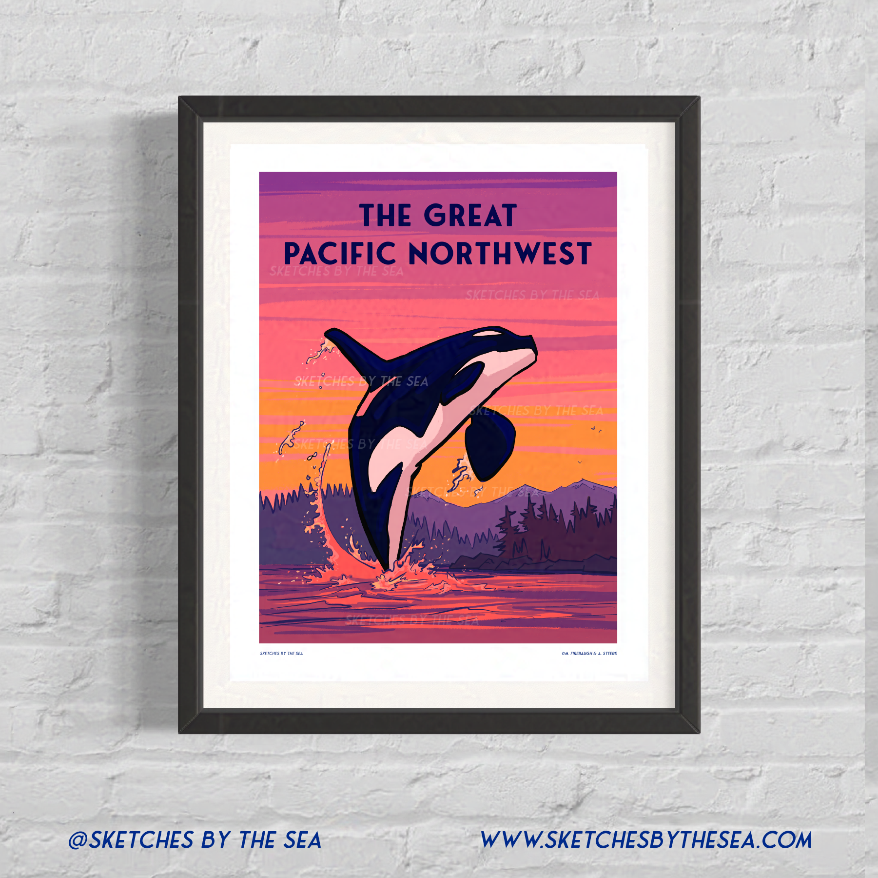 The Great Pacific Northwest Travel Poster, Retro Inspired Art Print